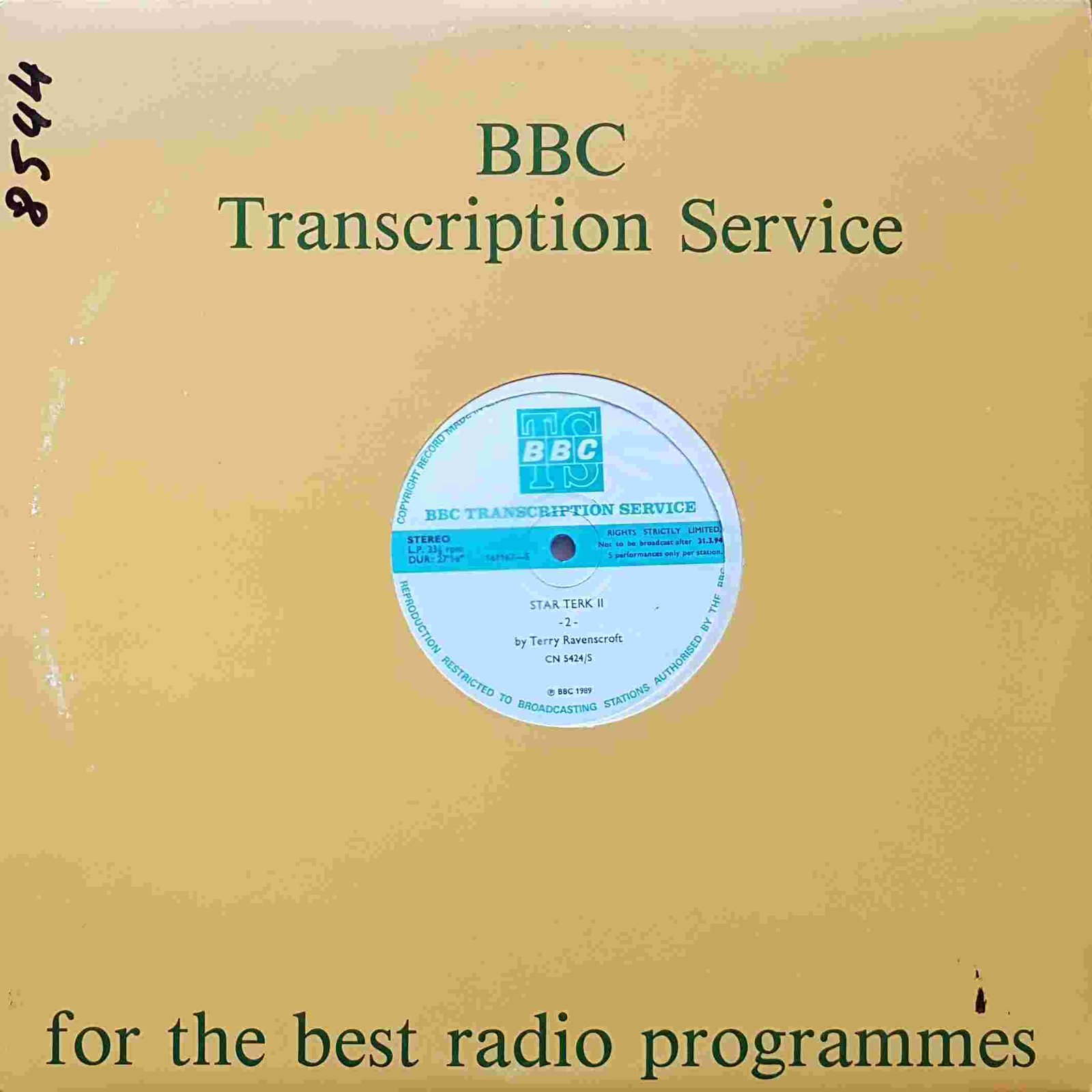 Back cover of CN 5424 S 1
